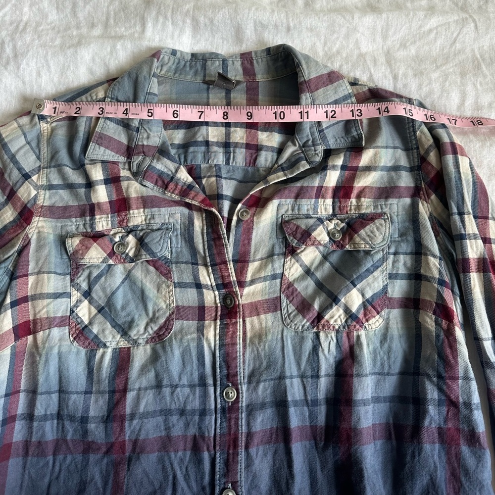 Eddie Bauer Womens Plaid Button Down Cotton Lightweight Western Workwear - Picture 5 of 10